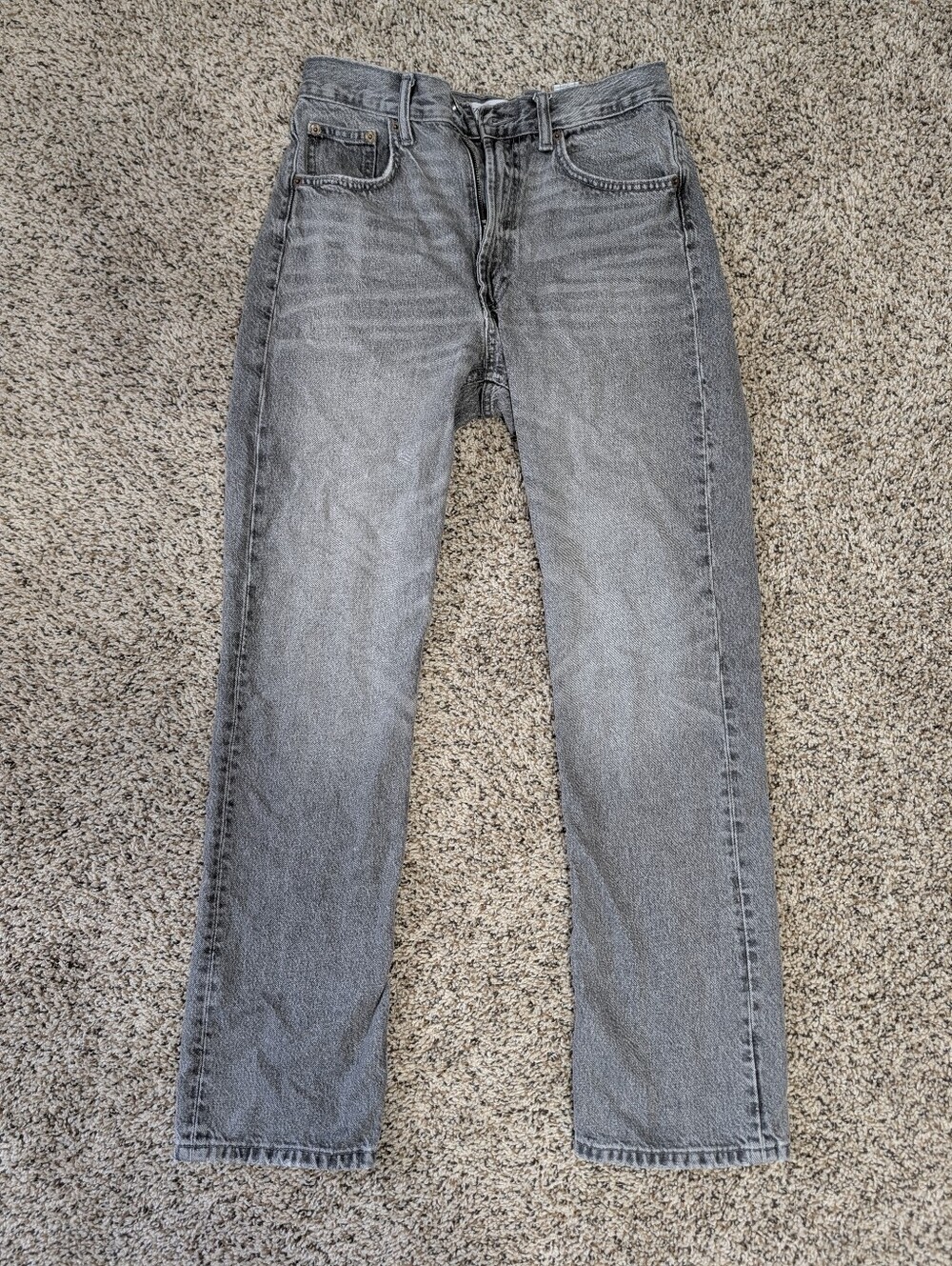 Zara Gray Boyfriend Jeans - Faded Gray Wash
